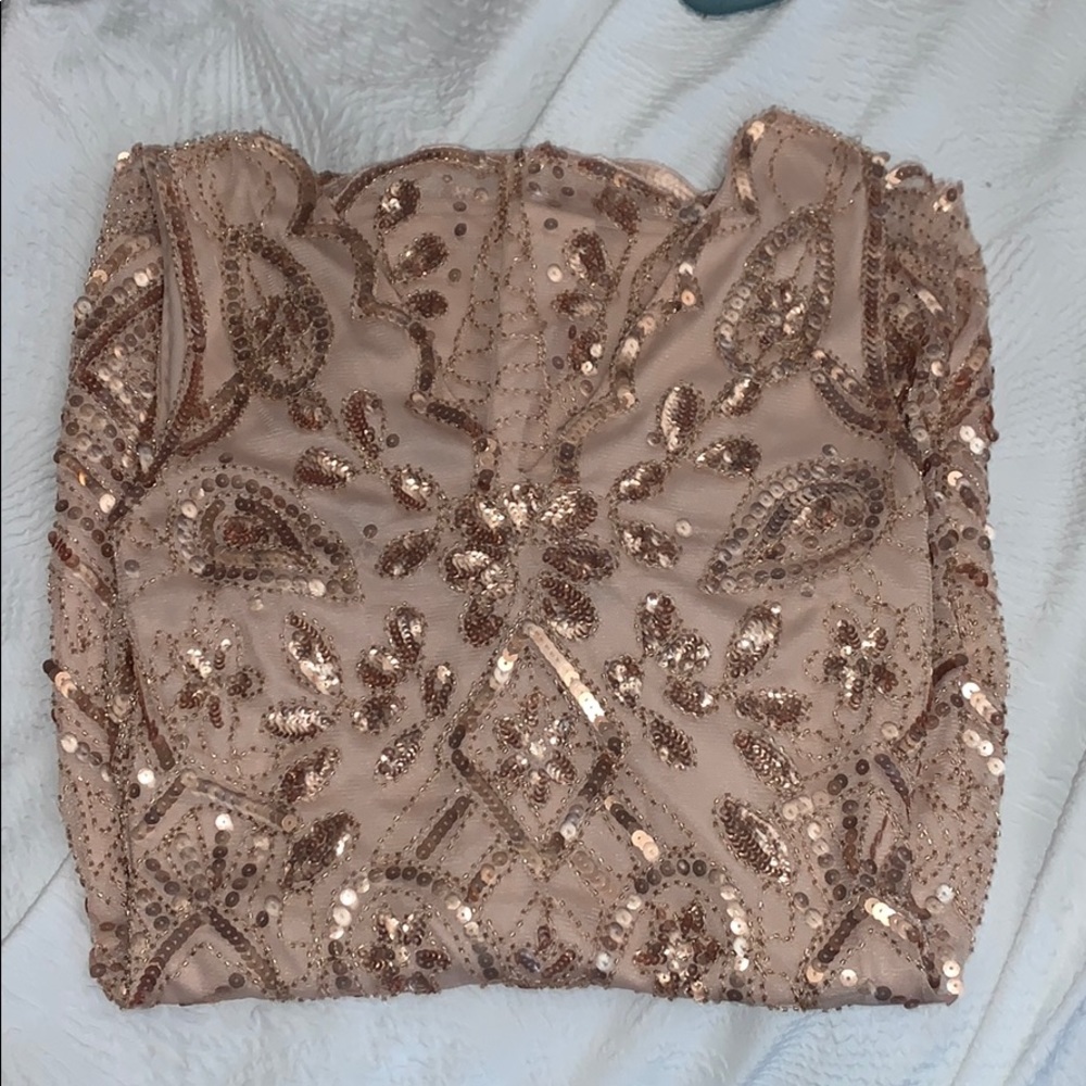 Verte Rose gold Sequined Dress :-)